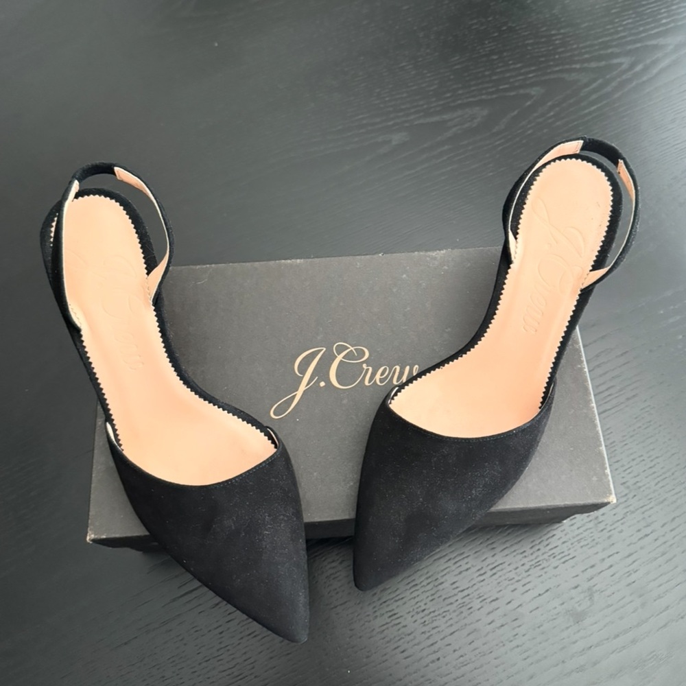 J. Crew Black Suede Heels - Picture 2 of 5